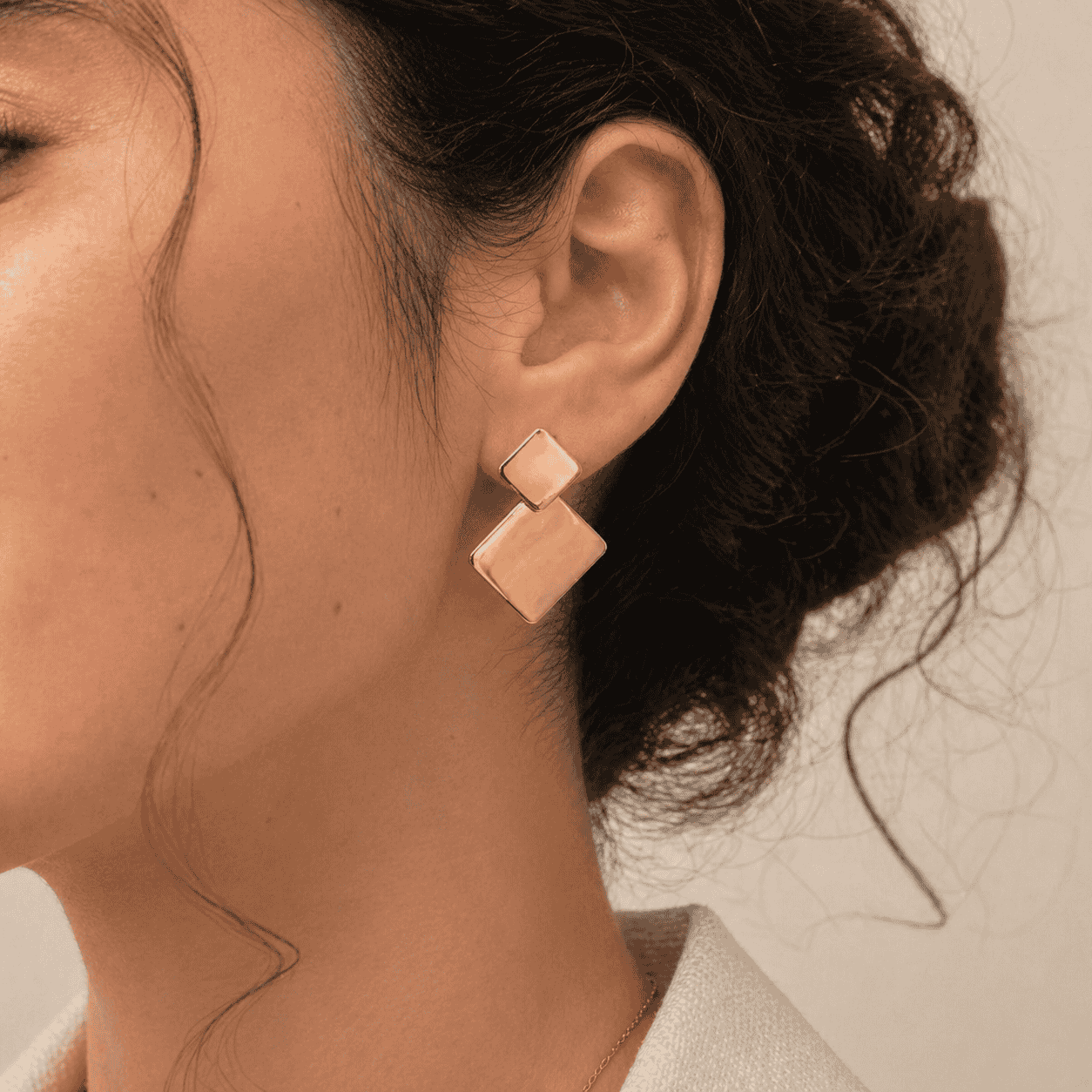 Golden Muse Geometric Earrings