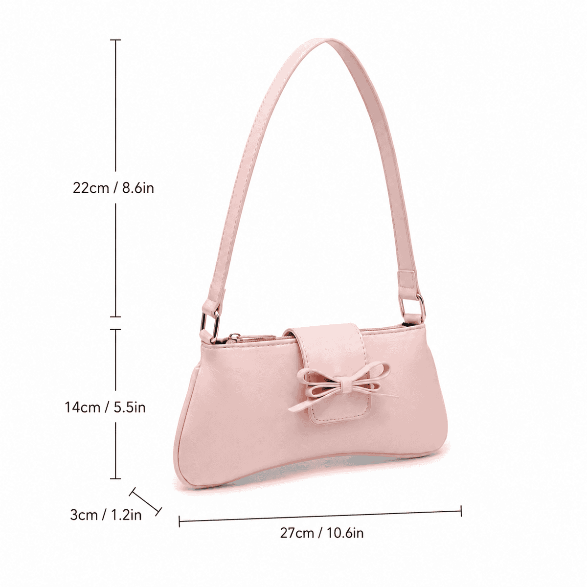 Blush Bow Shoulder Bag
