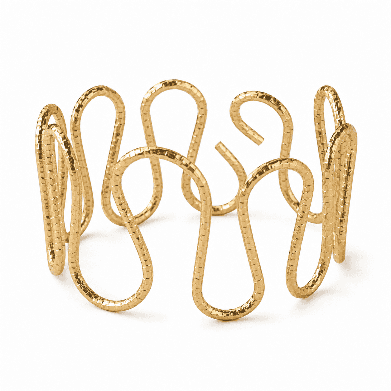 Serpentine Glow Cuff Bracelet