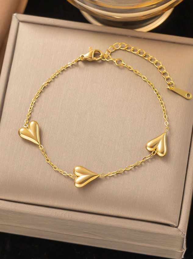 Golden Hearts Jewelry Set