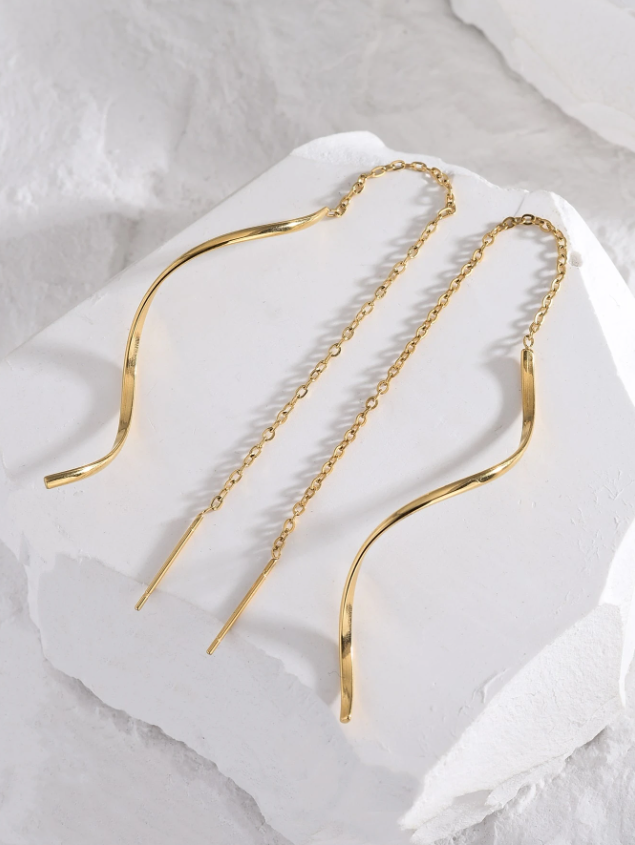 Golden Wave Earrings