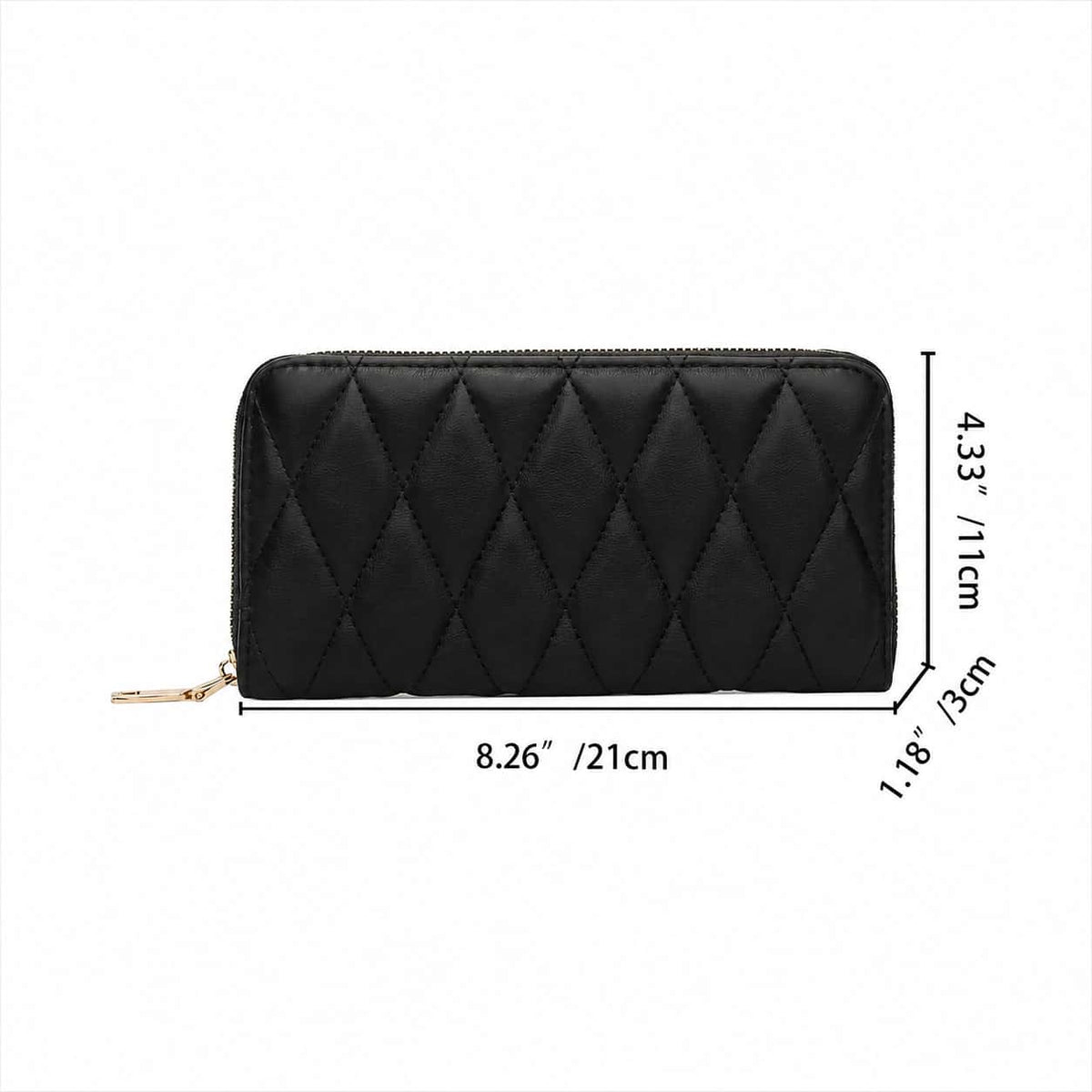 Quilted Zip Around Wallet