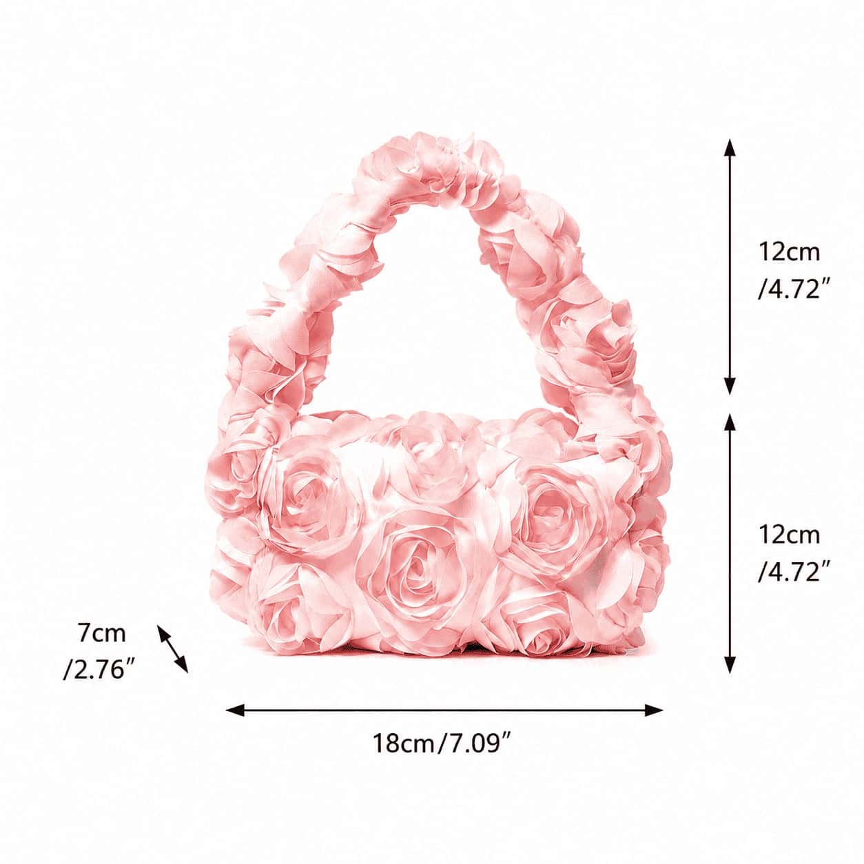 Blush Rosé 3D Flower Mini Bag
