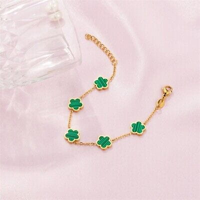 Blossom Charm 18K Gold-Plated Bracelet – Petal Elegance