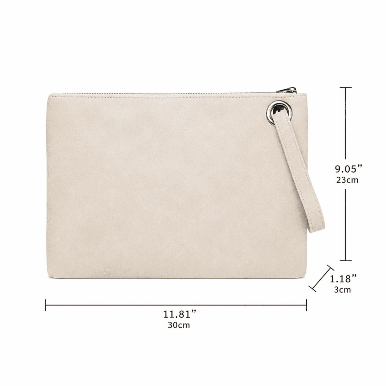 Minimalist Zip Wristlet Clutch