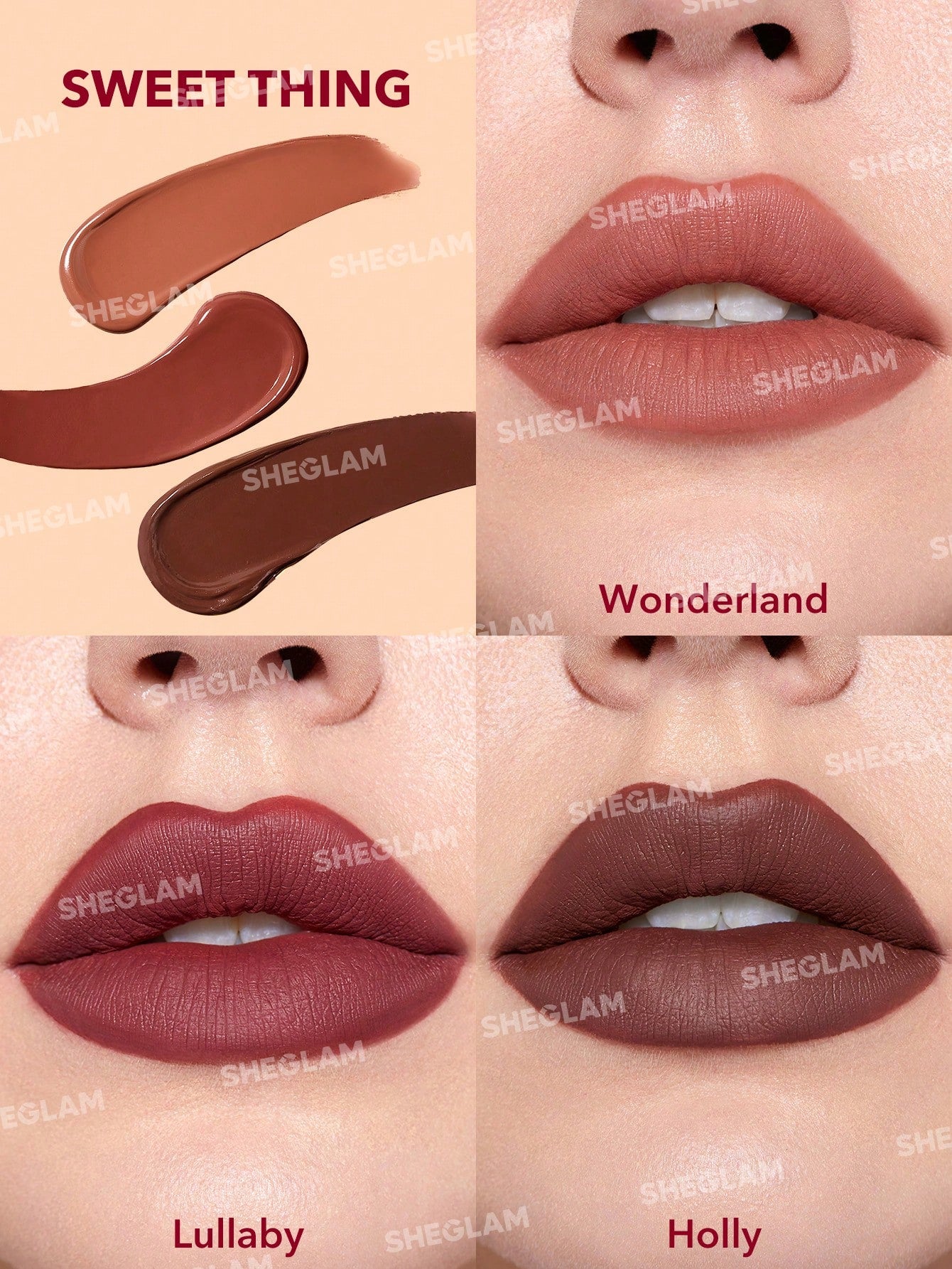 SHEGLAM Matte Allure Mini Liquid Lipstick Set – Sweet Thing