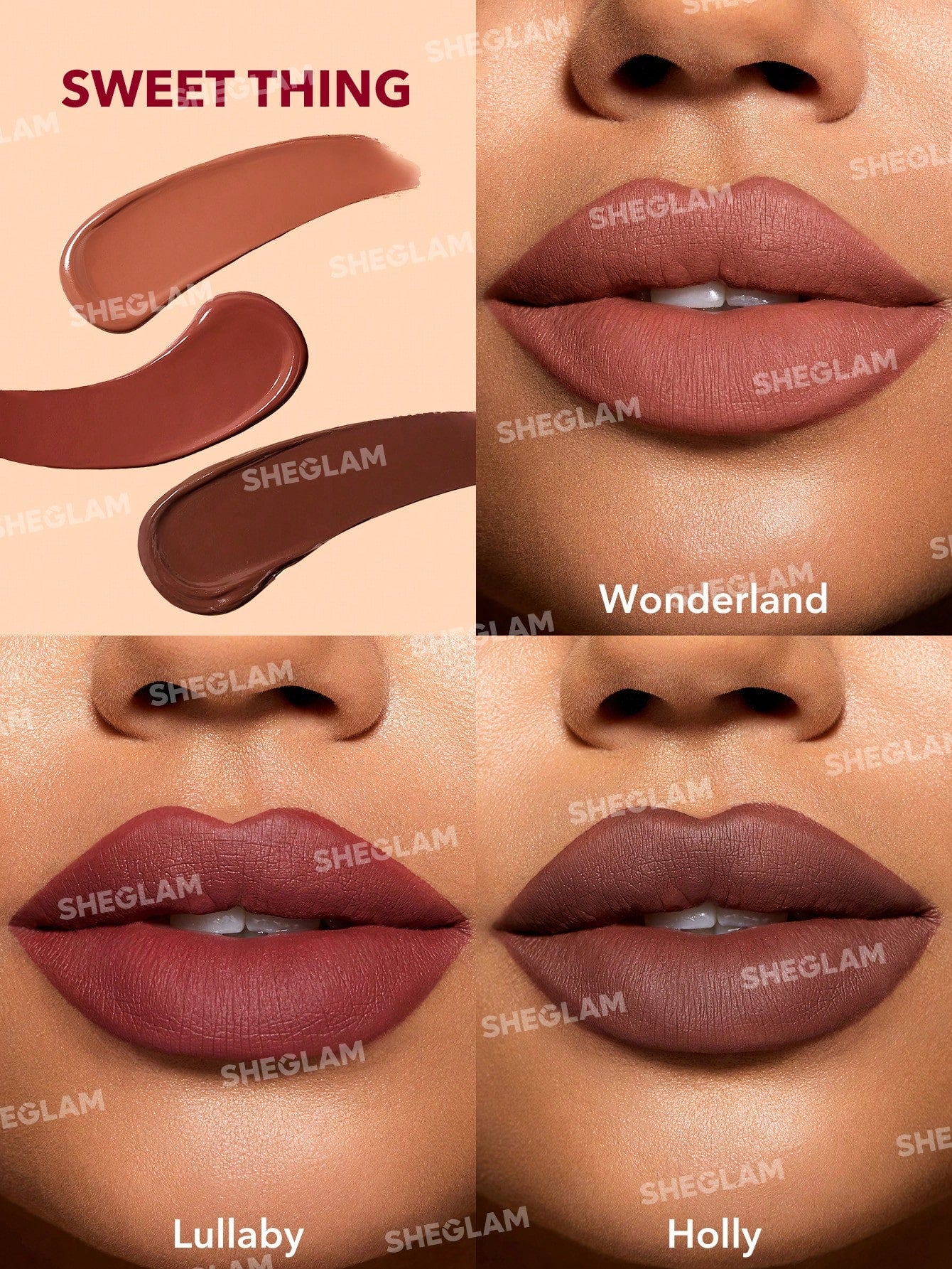 SHEGLAM Matte Allure Mini Liquid Lipstick Set – Sweet Thing