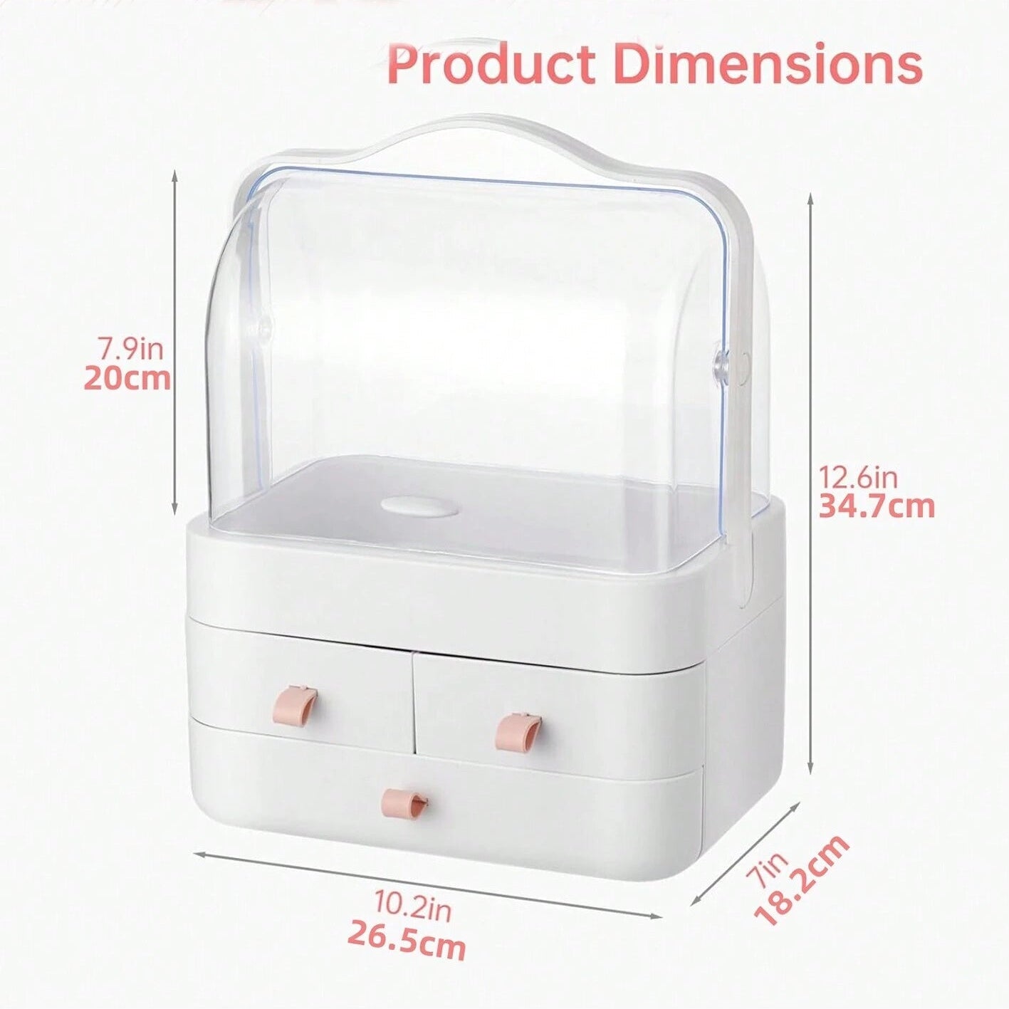 3-Layer Makeup Organizer Box