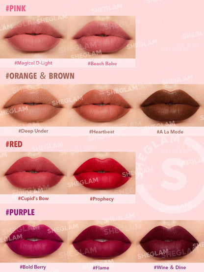 SHEGLAM Starlight Velvet Lipstick - 6 Shades