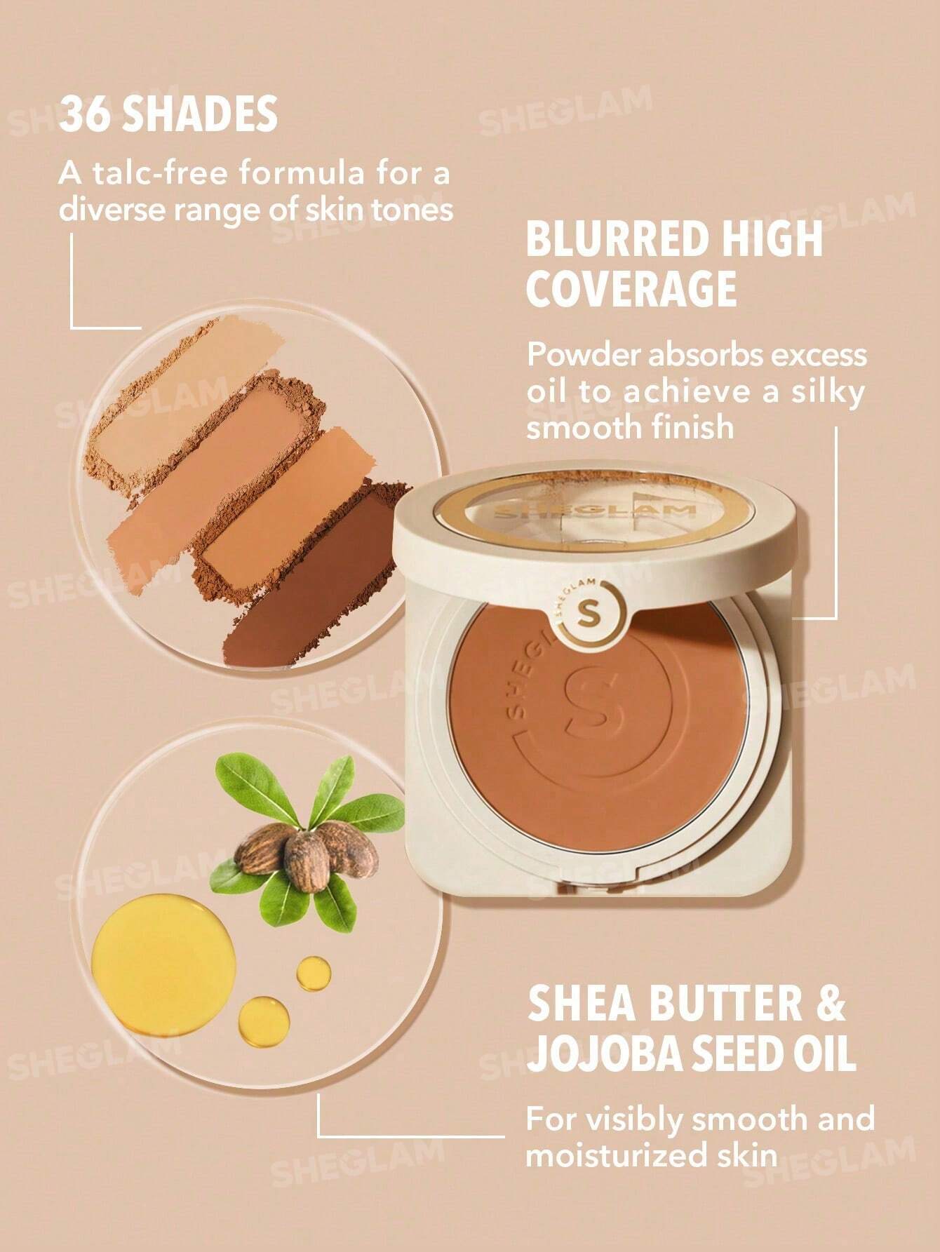 SHEGLAM Skin-Focus High Coverage Powder Foundation