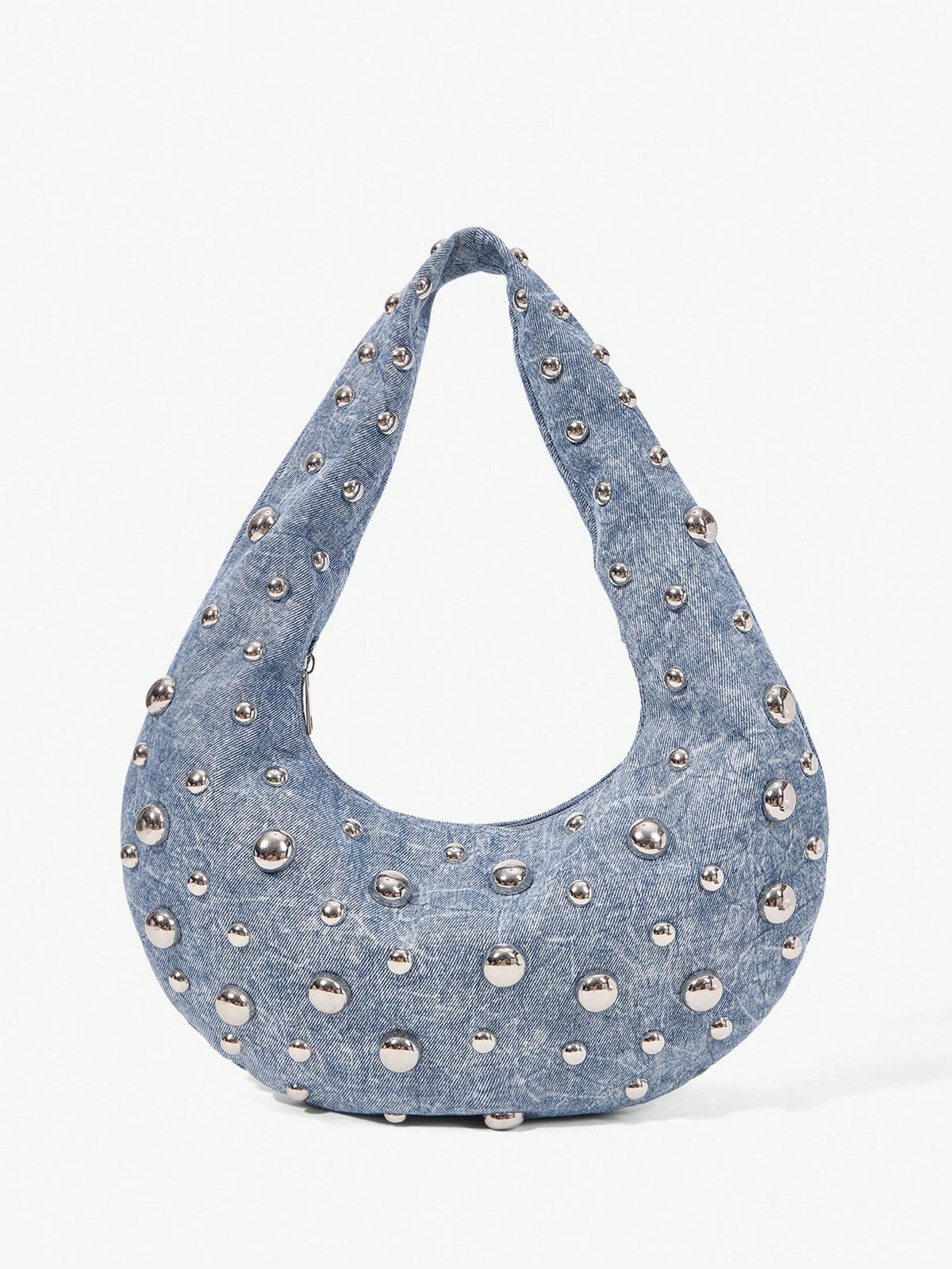 Studded Crescent Shoulder Bag 4