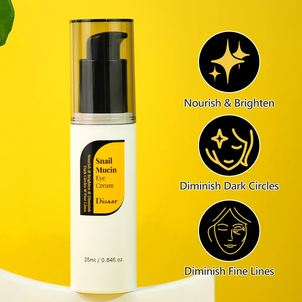 Authentic Disaar Advanced Snail 96 Mucin & Peptide Eye Cream - Official Dark Circle & Puffiness Treatment