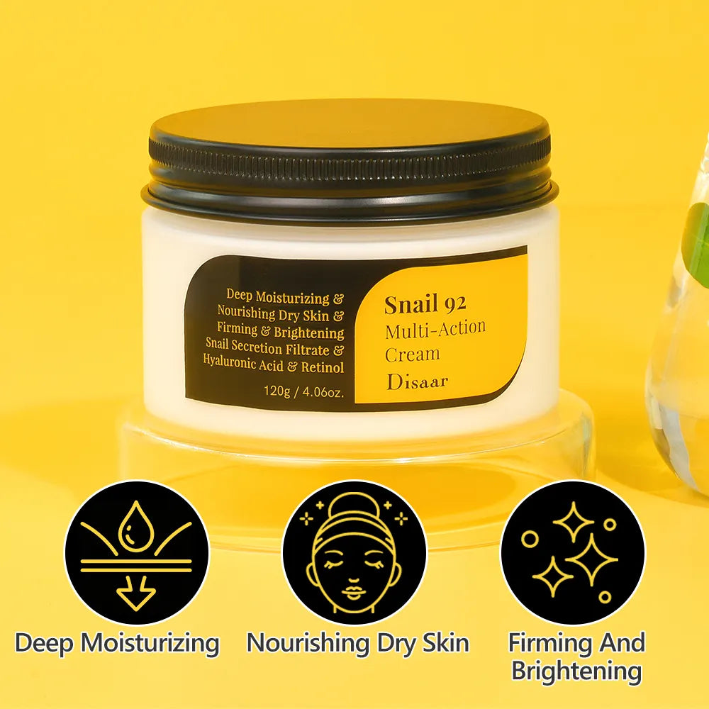 Authentic Disaar Advanced Snail 92 All In One Cream - Official Snail Mucin Moisturizer