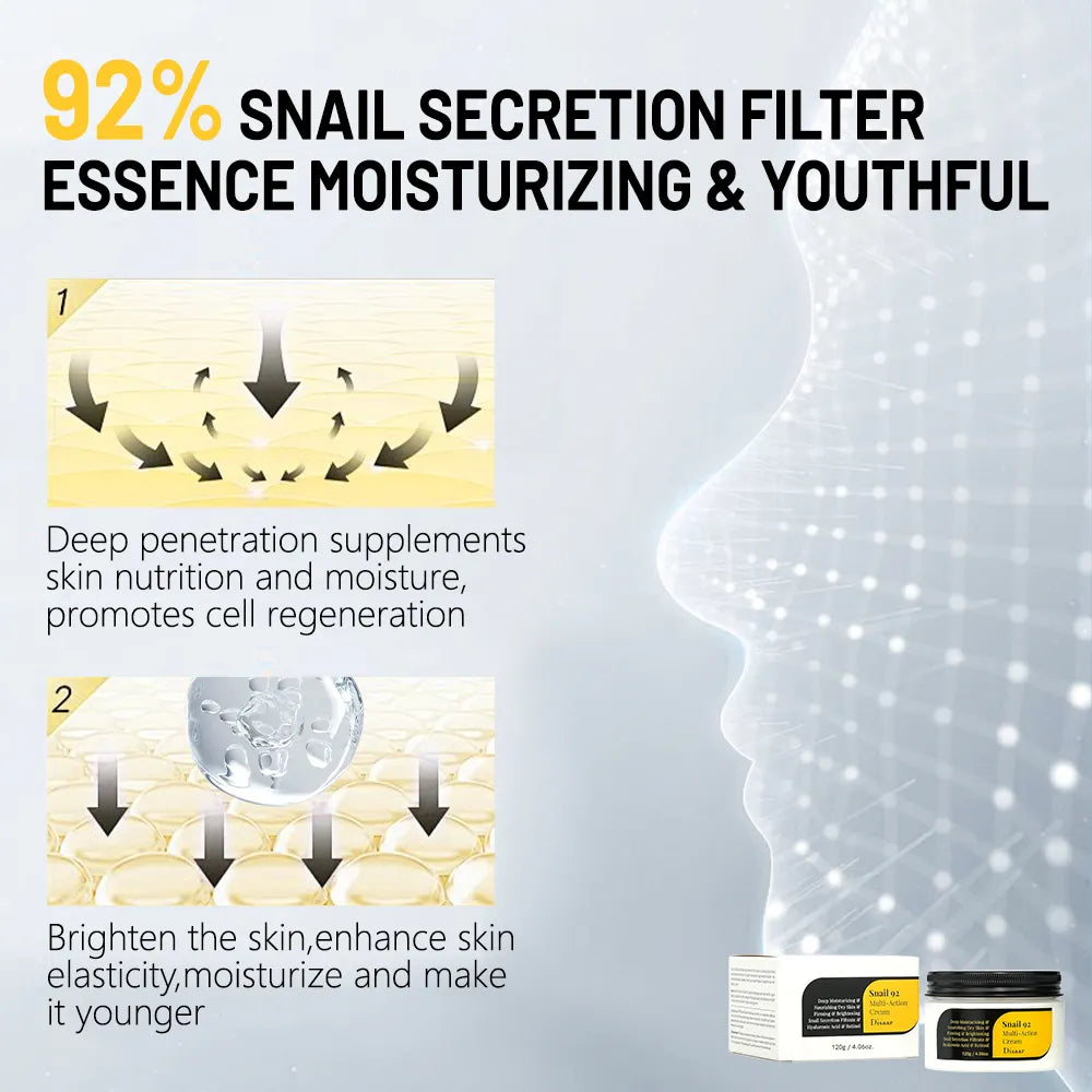 Authentic Disaar Advanced Snail 92 All In One Cream - Official Snail Mucin Moisturizer