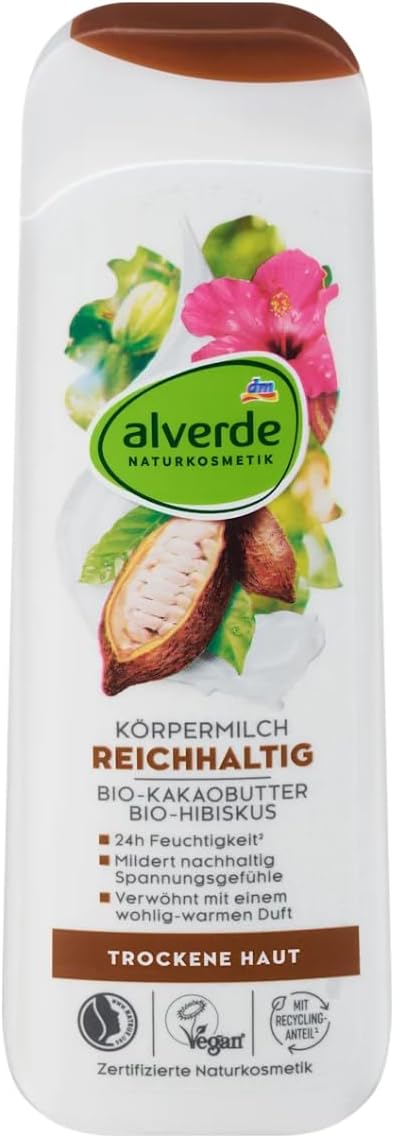 Alverde Naturkosmetik Body Lotion with Shea Butter & Hibiscus - 200ml