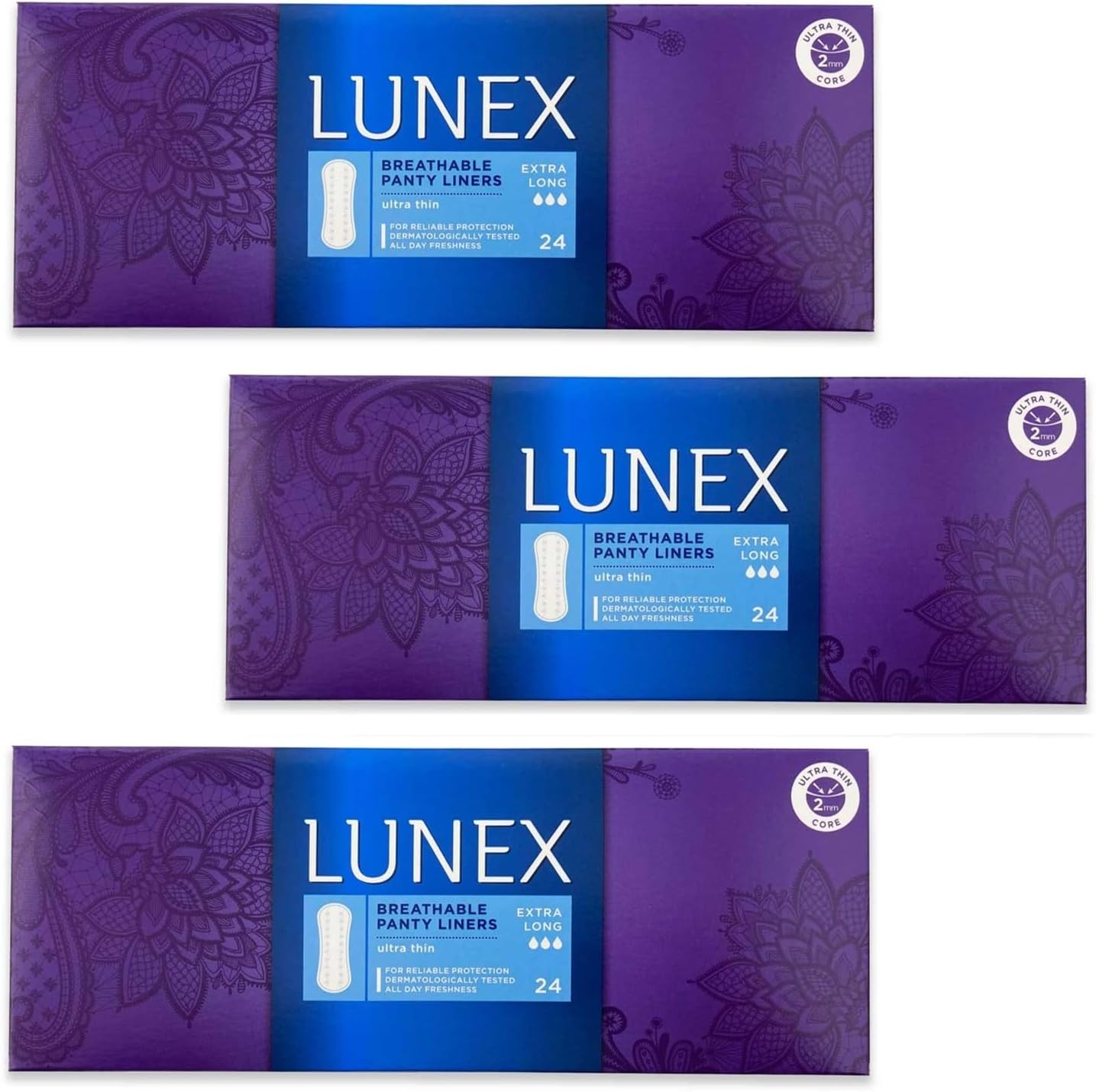 LUNEX Breathable Ultra-Thin Extra Panty Liners - Freshness & Comfort All Day