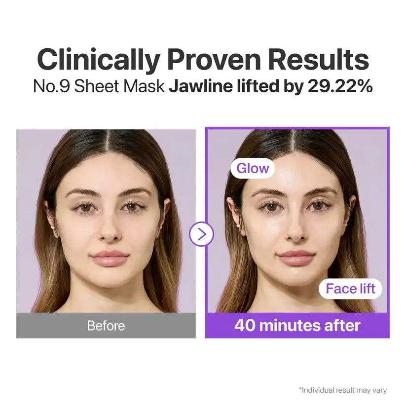 numbuzin No.9 NAD+ BIO Lifting-sil Full Face Mask 4 Sheets