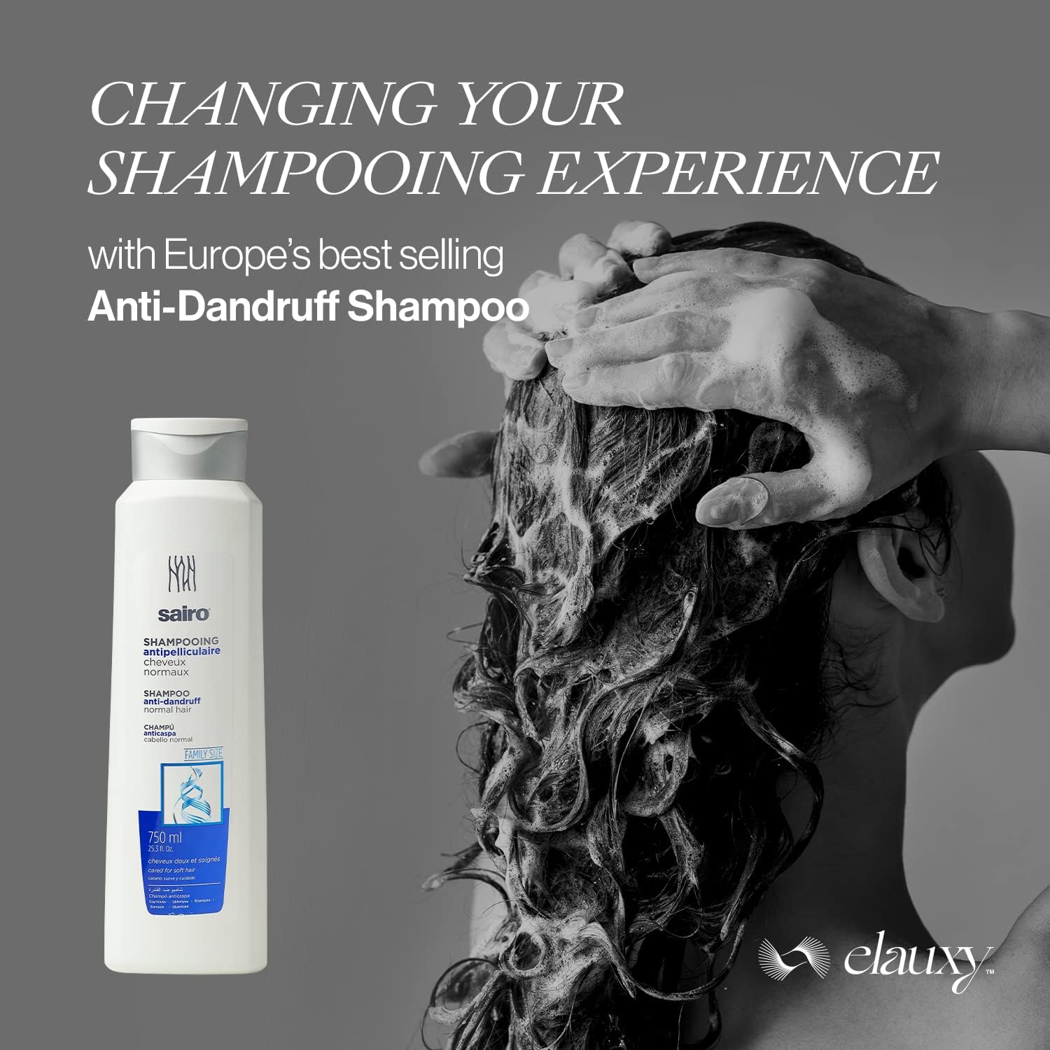 Authentic SAIRO Anti-Dandruff Shampoo - Normal Hair 750ml | Professional Scalp Care Treatment