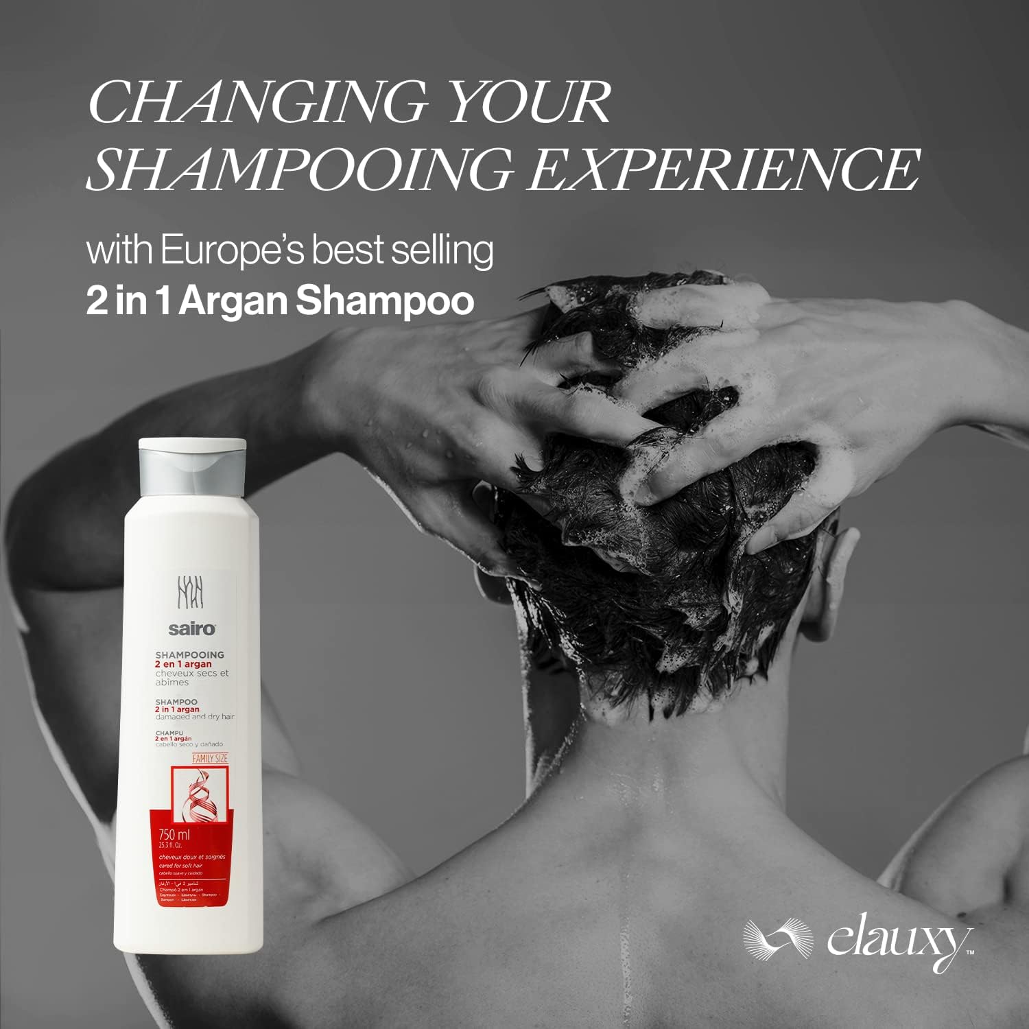 Sairo Argan Oil Shampoo for Damaged Hair - Restorative 750ml Formula