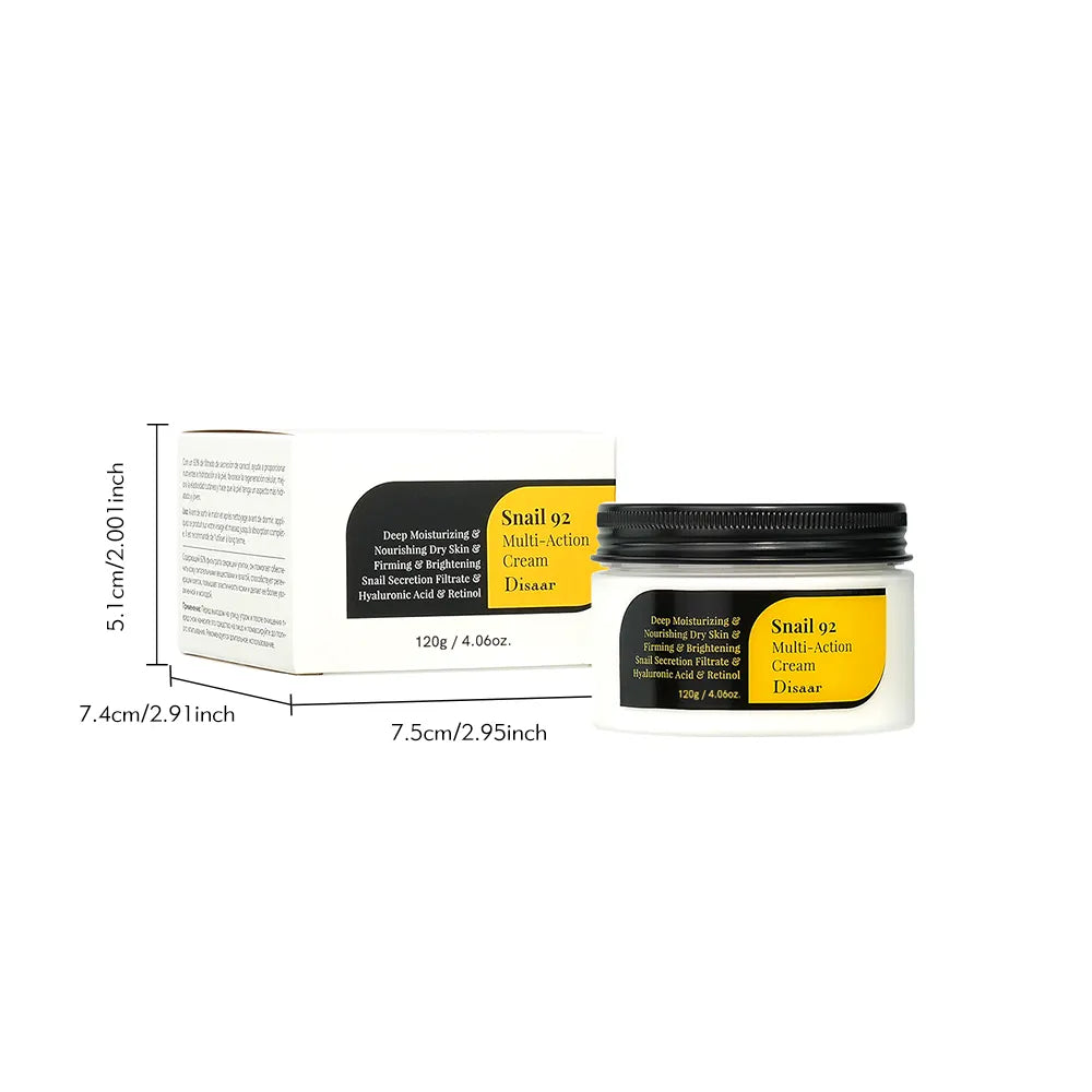 Authentic Disaar Advanced Snail 92 All In One Cream - Official Snail Mucin Moisturizer