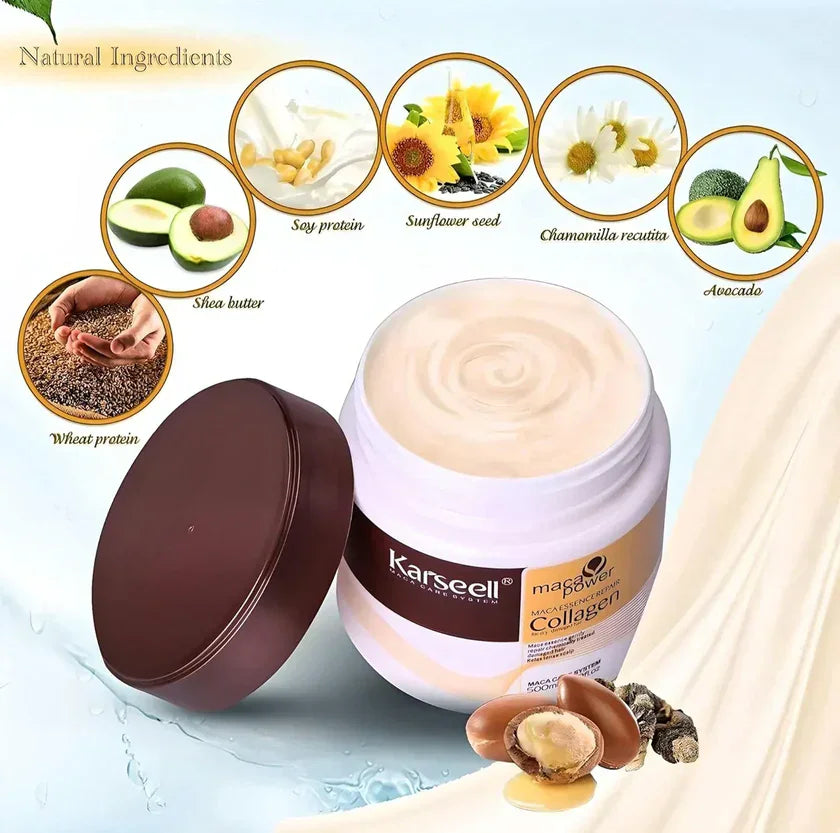 Karseell Collagen Hair Treatment – Deep Repair with Argan Oil & Collagen (500 ml)