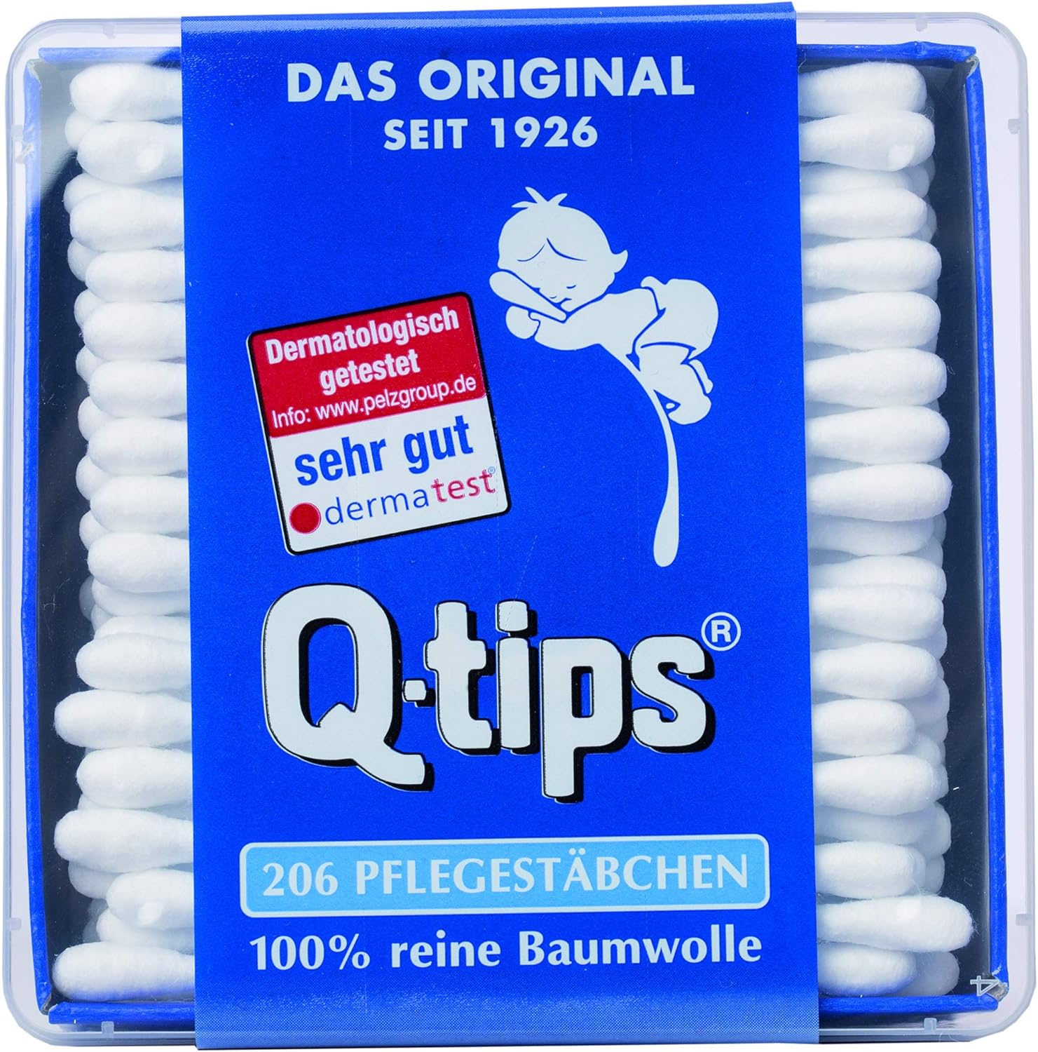 Q-tips Cotton Swabs - 100 Count Hypoallergenic Cotton Buds