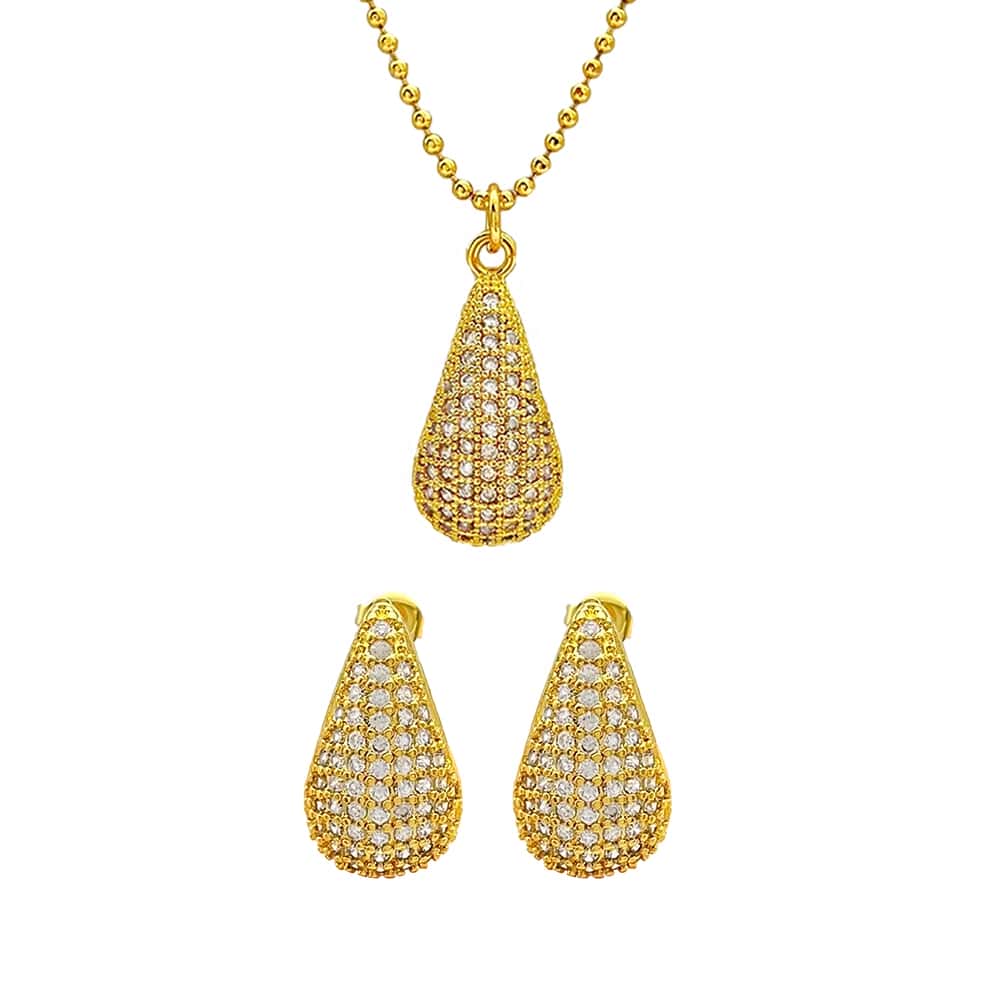 Serena Silver Teardrop Set