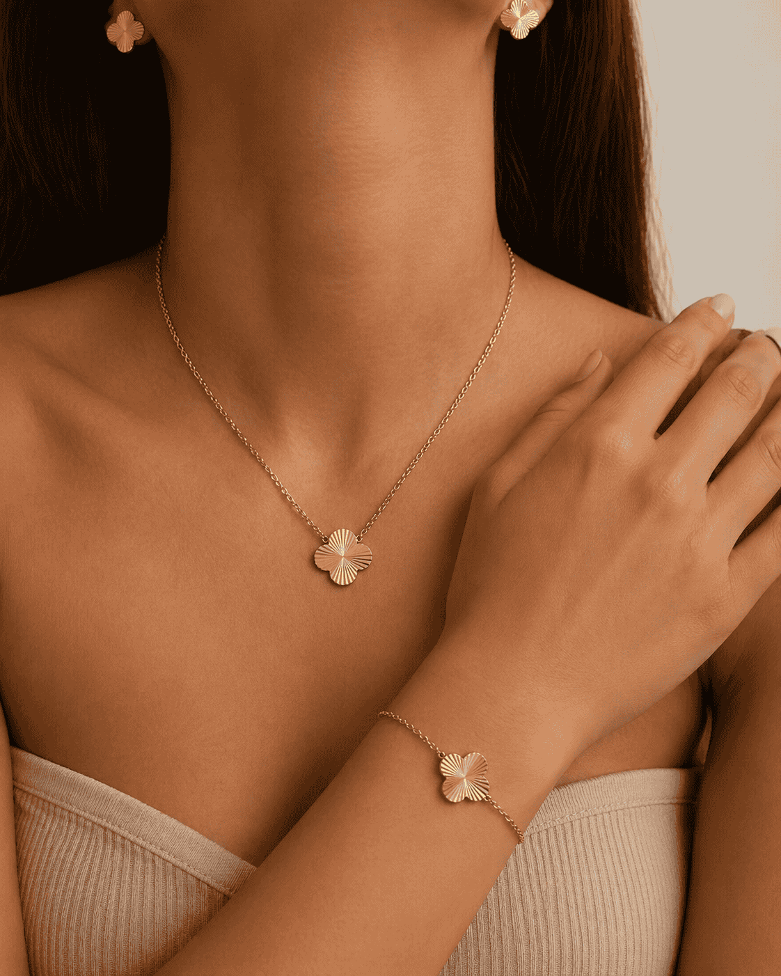 Golden Bloom Jewelry Set