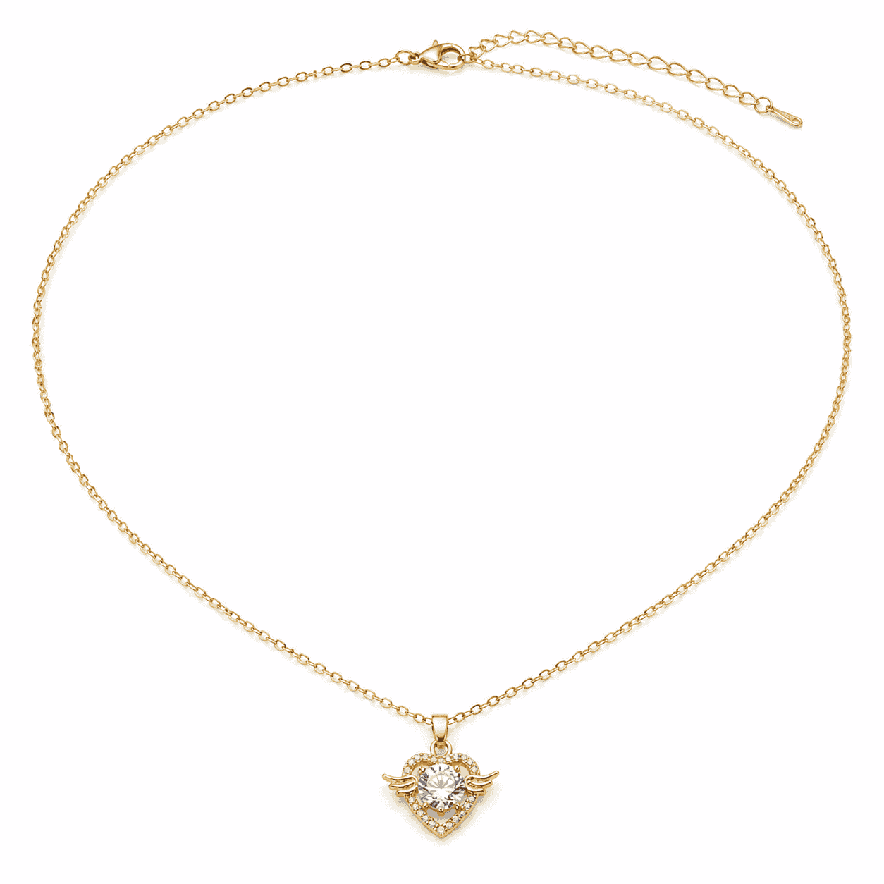 Celestial Heart Wings Necklace