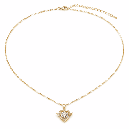 Celestial Heart Wings Necklace