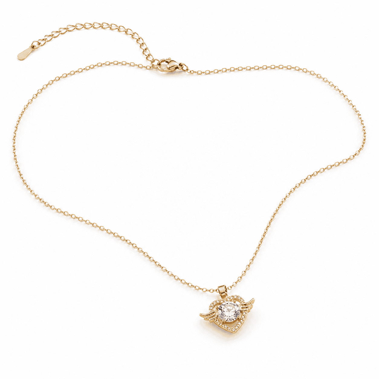 Celestial Heart Wings Necklace