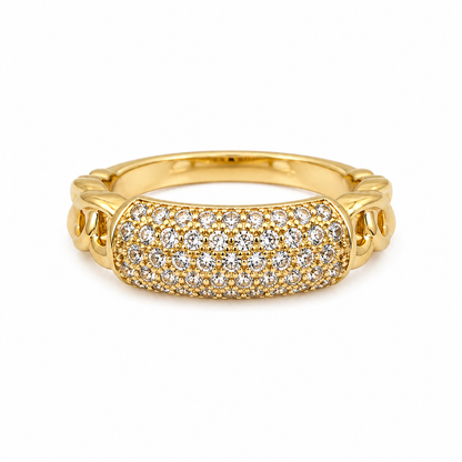 Golden Glow Pavé Huggie