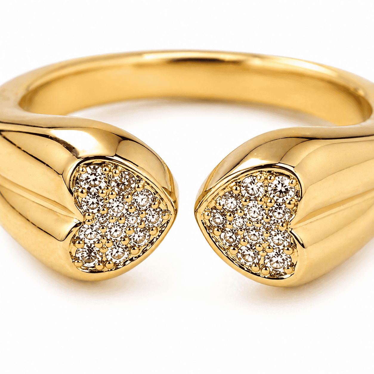 Luna Twin Heart Ring