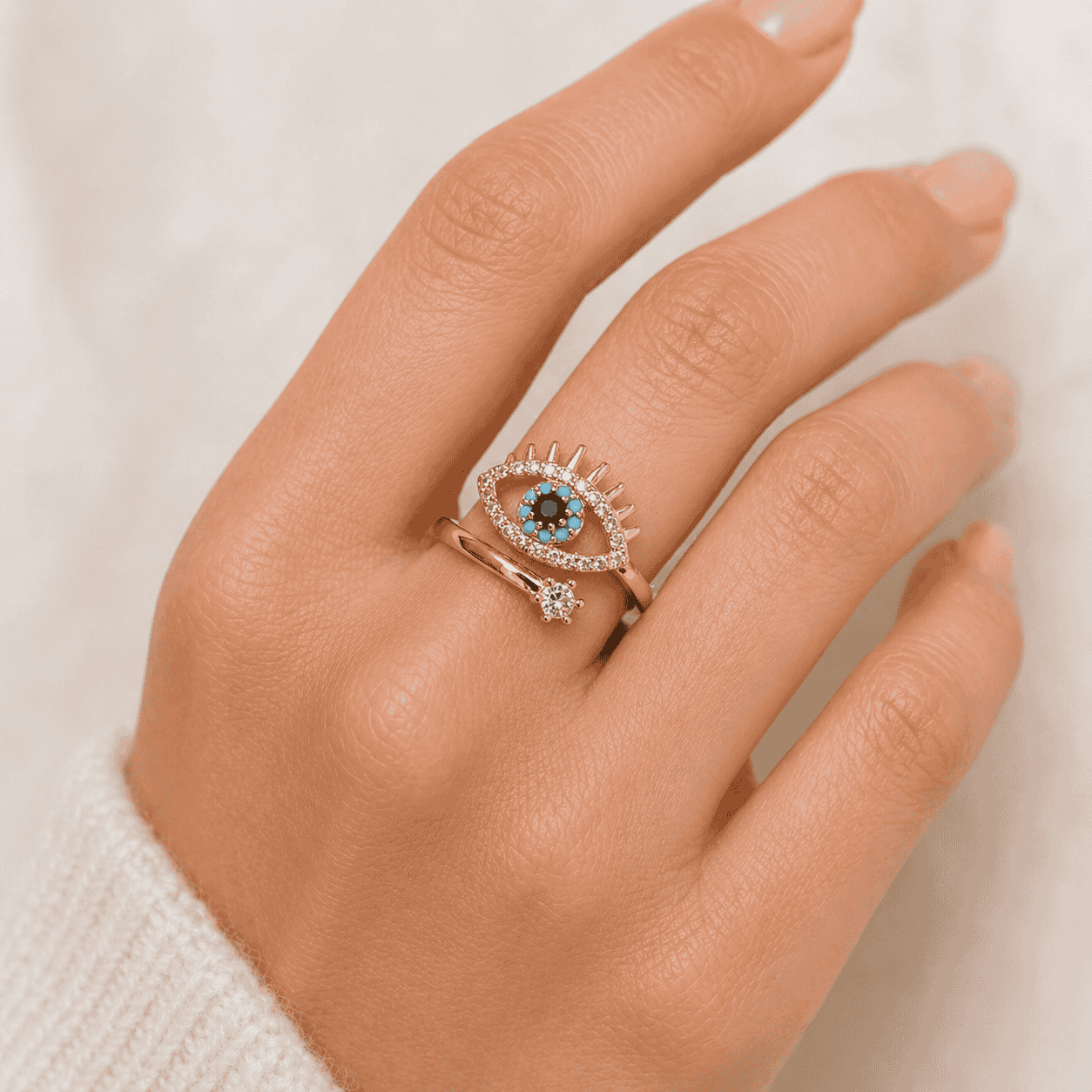 Lumière Evil Eye Ring