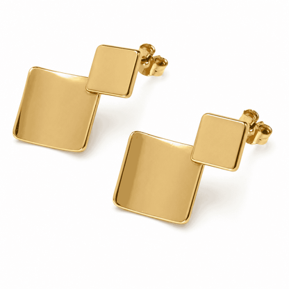Golden Muse Geometric Earrings