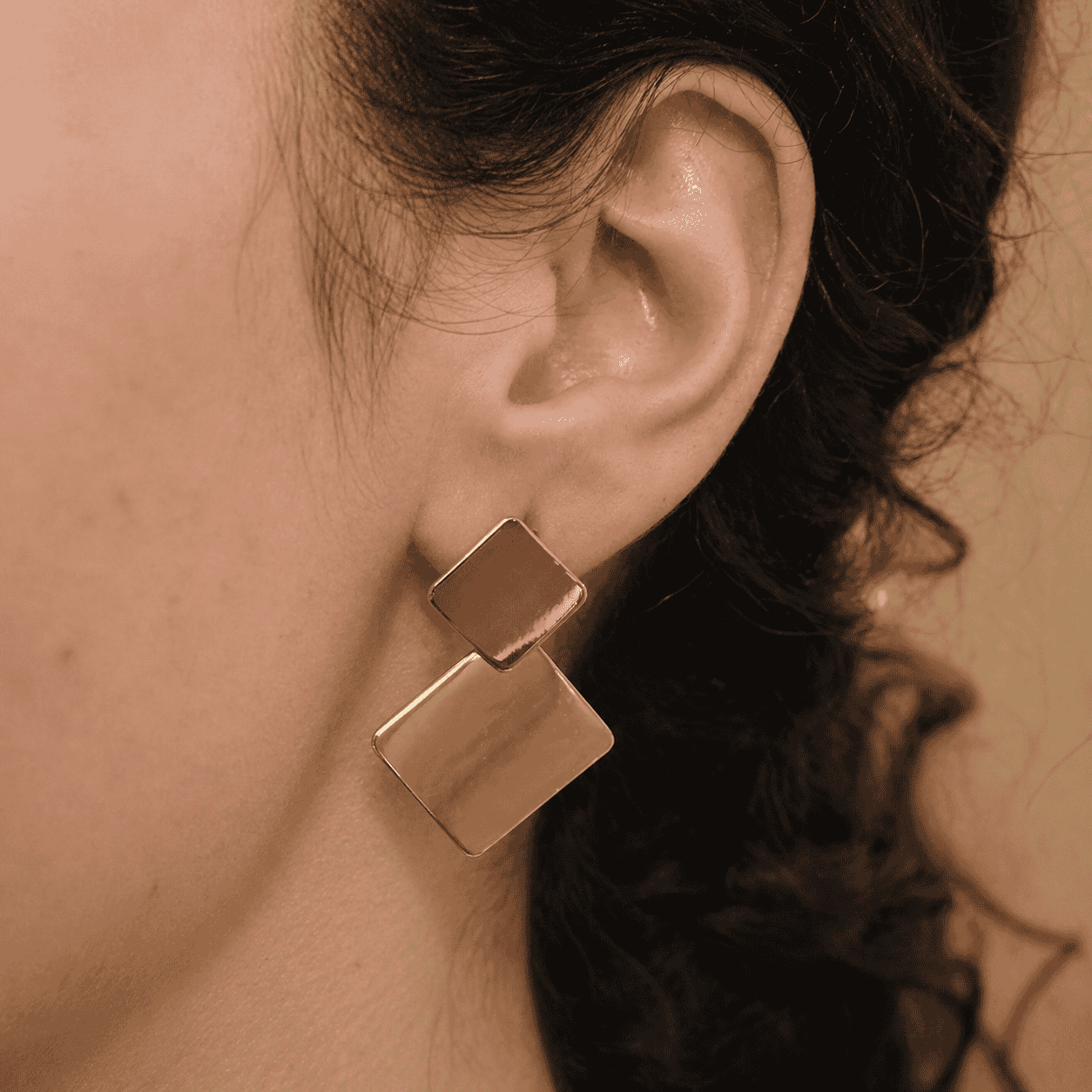 Golden Muse Geometric Earrings