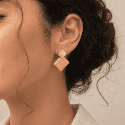 Golden Muse Geometric Earrings