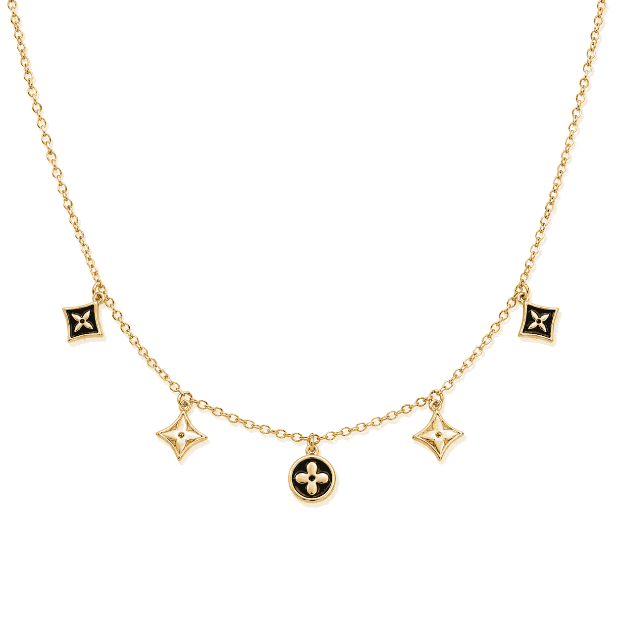 Midnight Bloom Charm Necklace