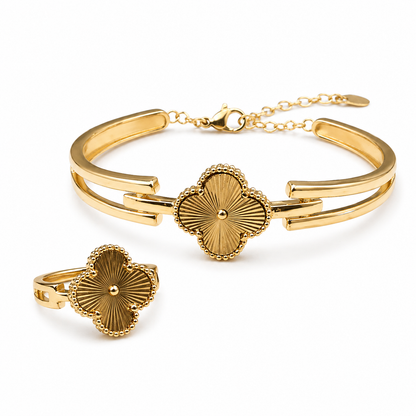 Clover Radiance Bracelet & Ring Set