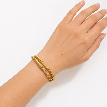 Bamboo Glow Crystal Bracelet