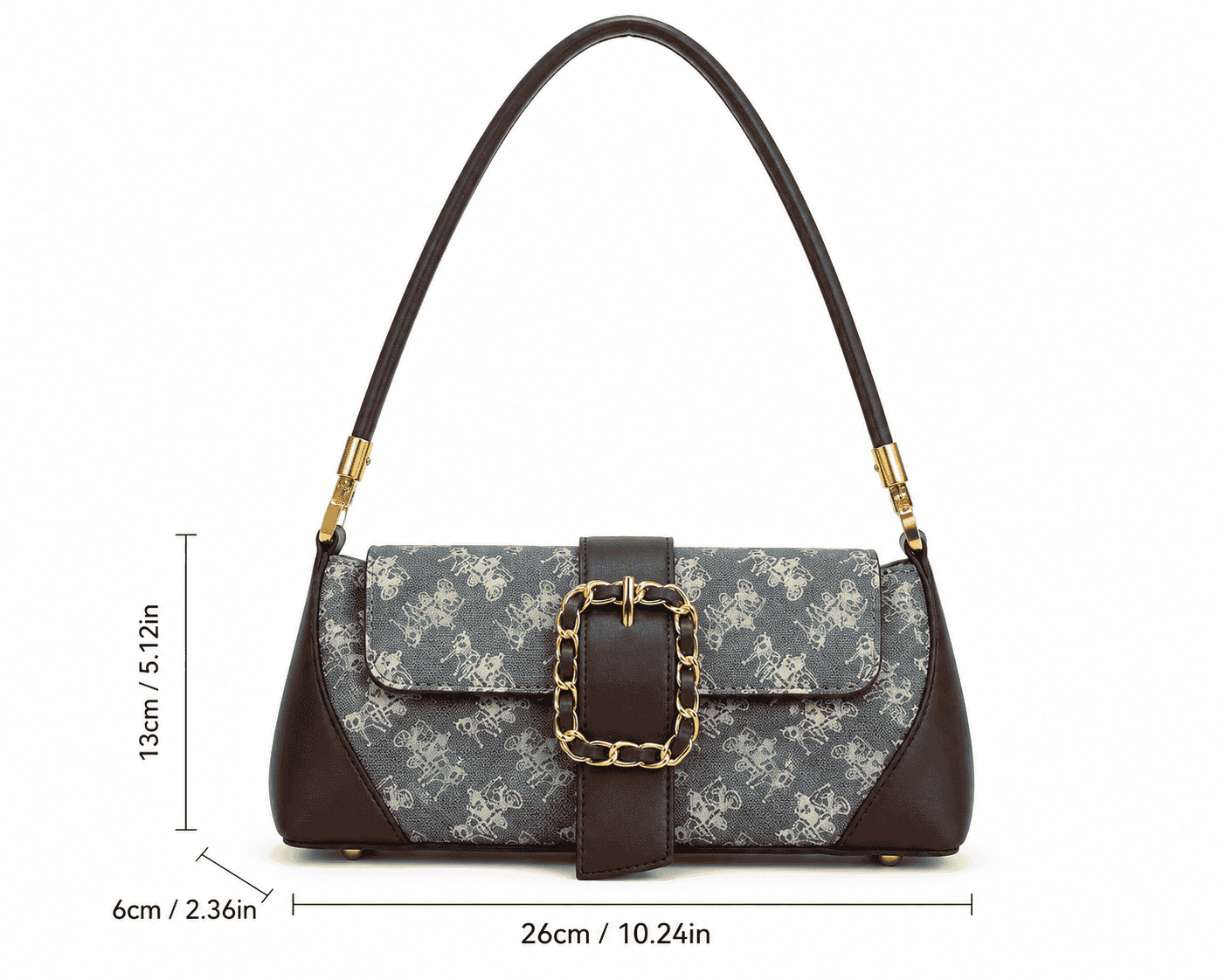 Vintage Buckle Shoulder Bag