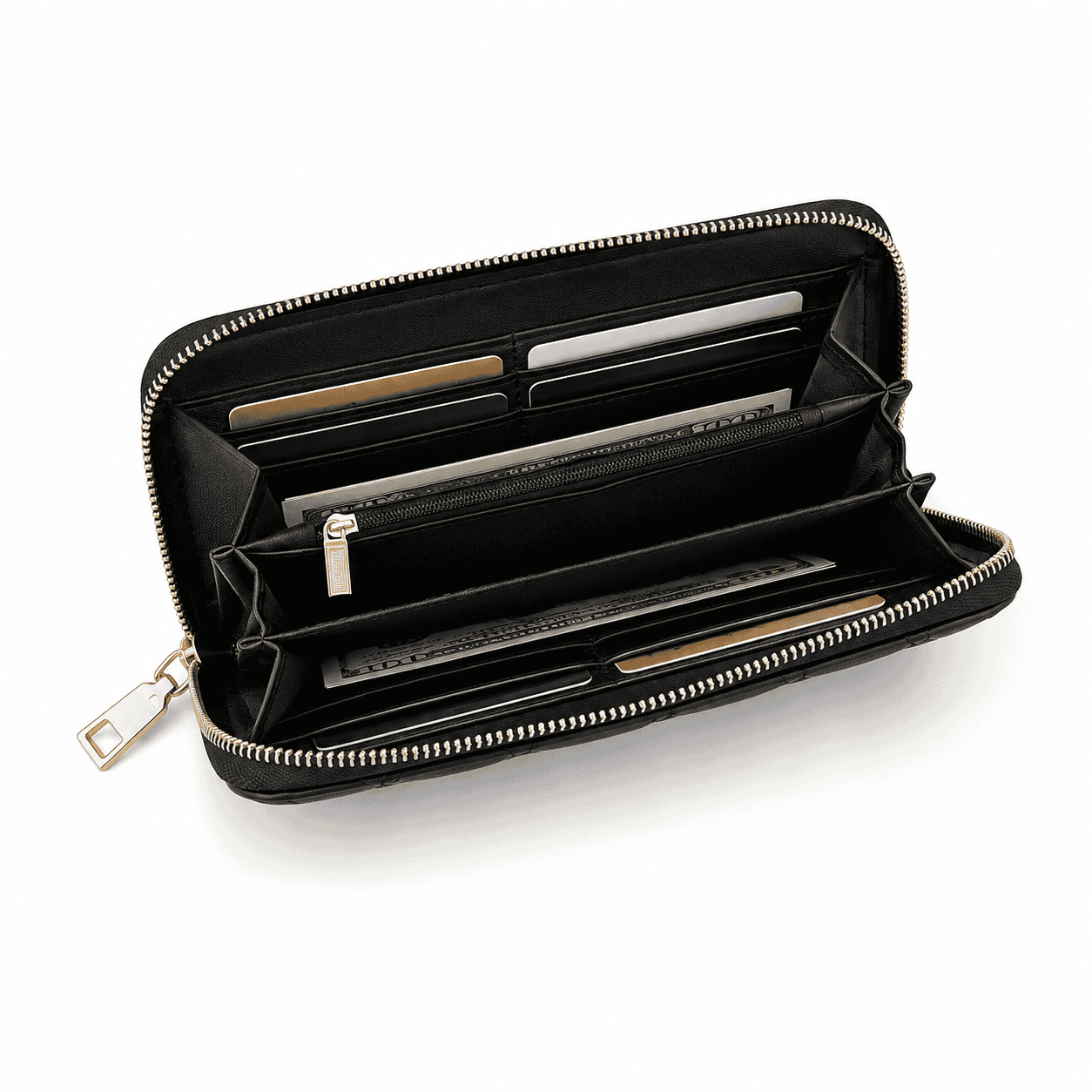 Quilted Zip Around Wallet