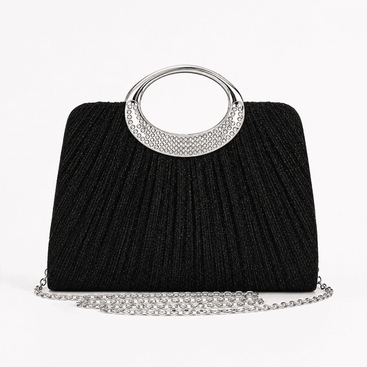 Rhinestone Handle Evening Clutch