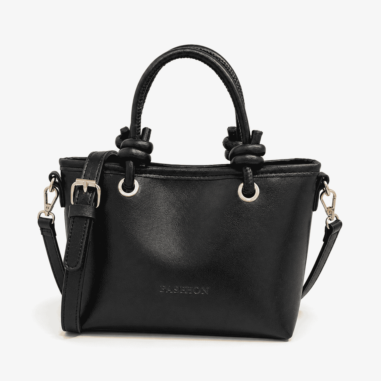 Classic Black Top Handle Shoulder Bag