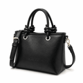 Classic Black Top Handle Shoulder Bag