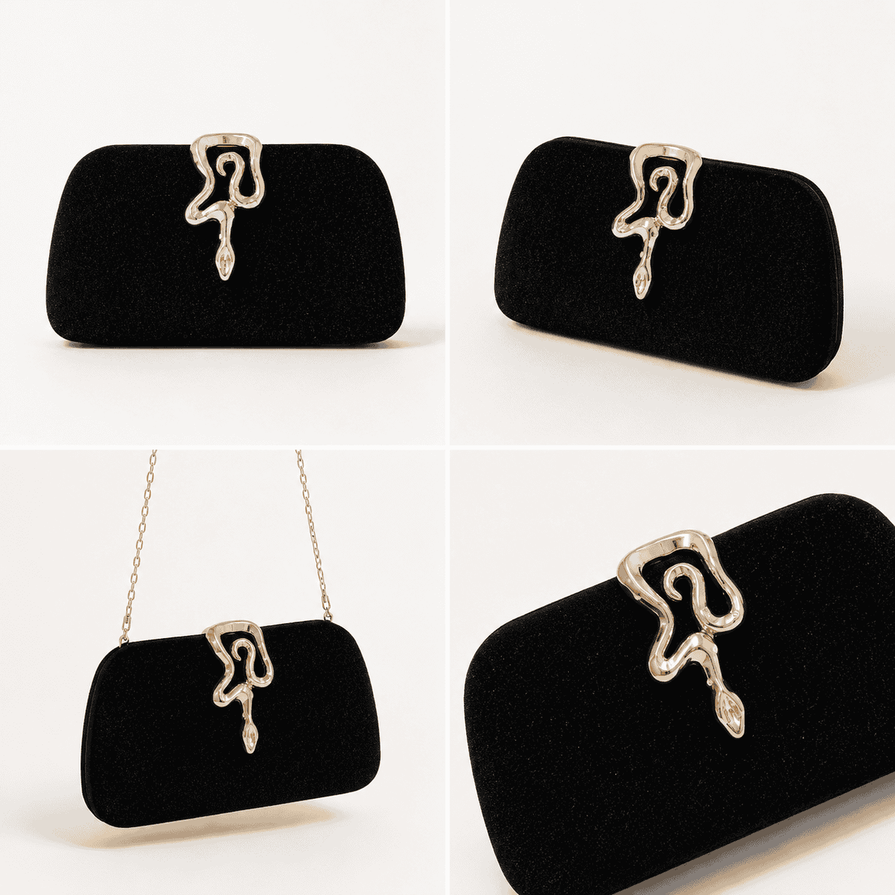 Crystal Clasp Evening Clutch