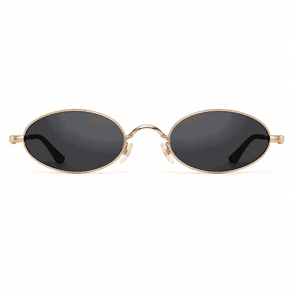 Gold Oval Sunglasses
