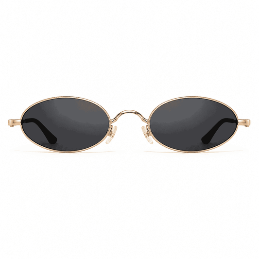 Gold Oval Sunglasses