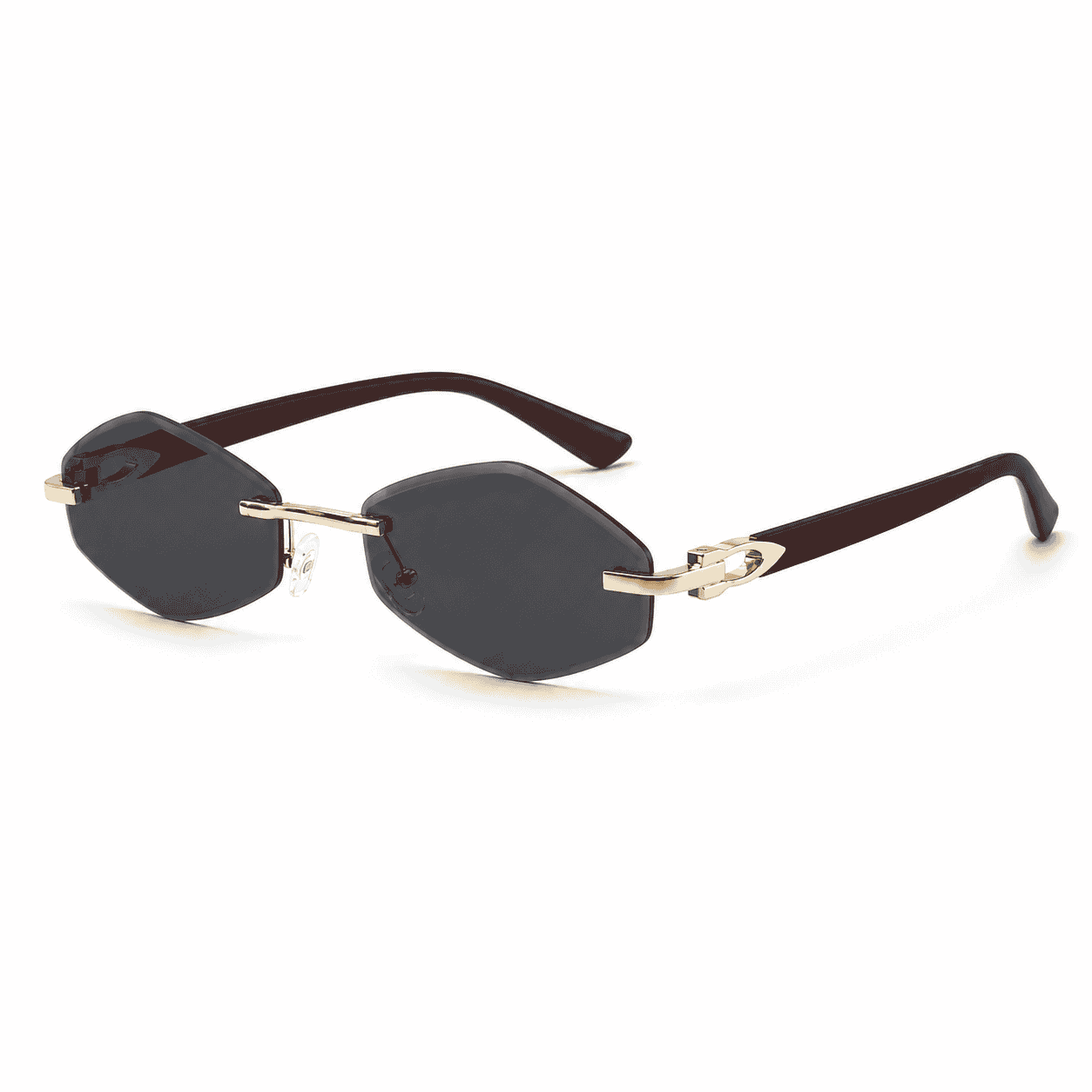 Geometric Rimless Sunglasses