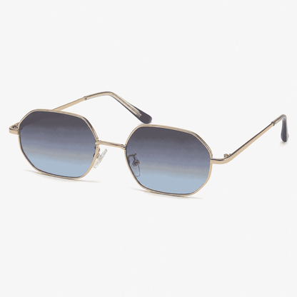 Blue Gradient Geometric Sunglasses